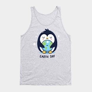 Earth Day Penguin Tank Top